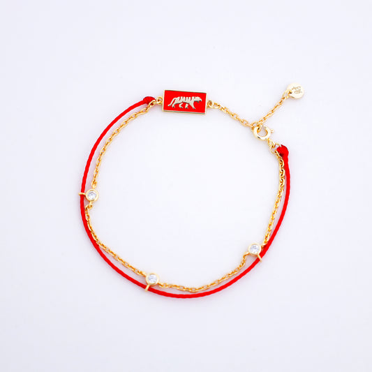 Tiger Red String Good Luck Bracelet
