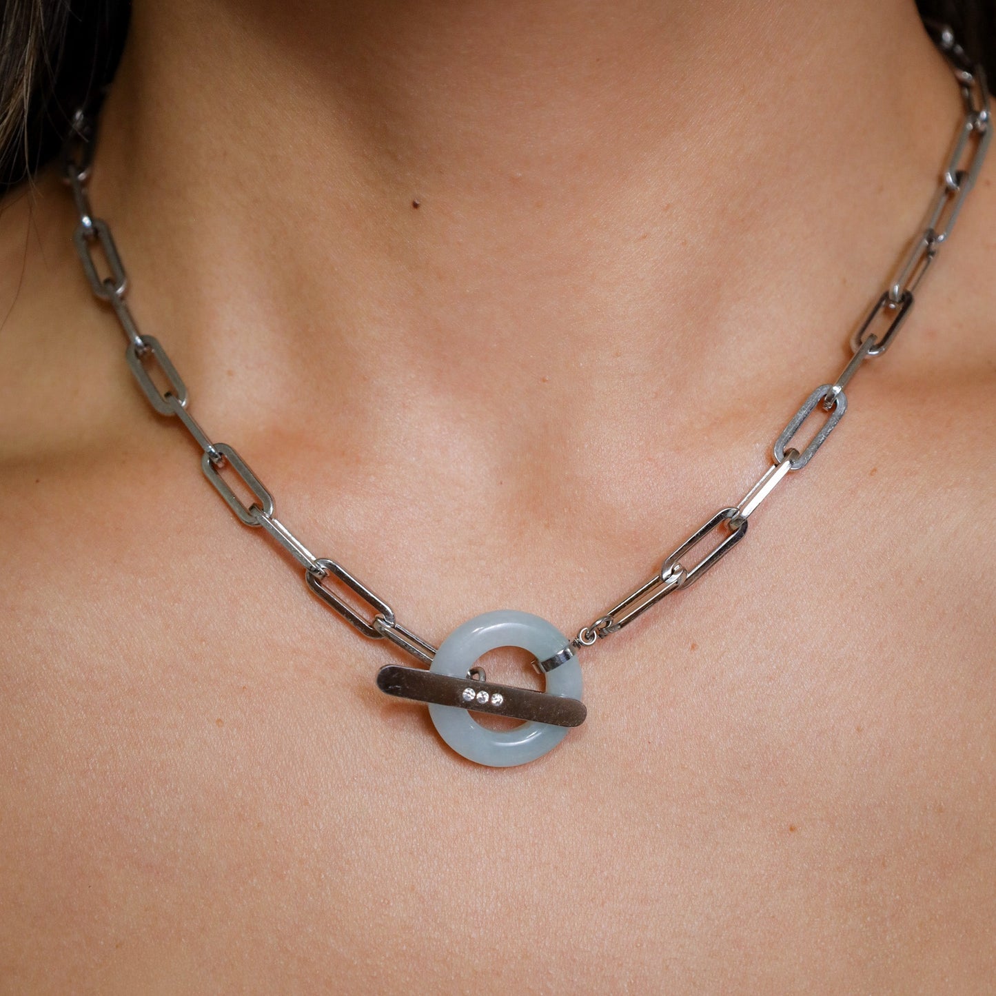 Fortune's Link Necklace, silver-plated lucky chain necklace - Crowned