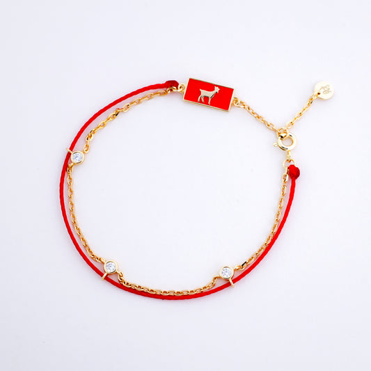 Goat Red String Good Luck Bracelet