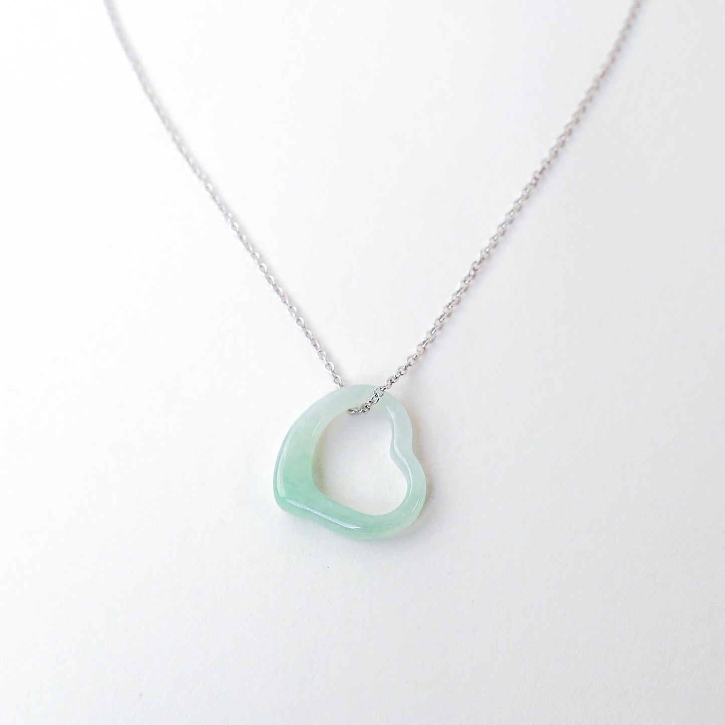 Love and Grace Necklace, white gold delicate chain - Crowned