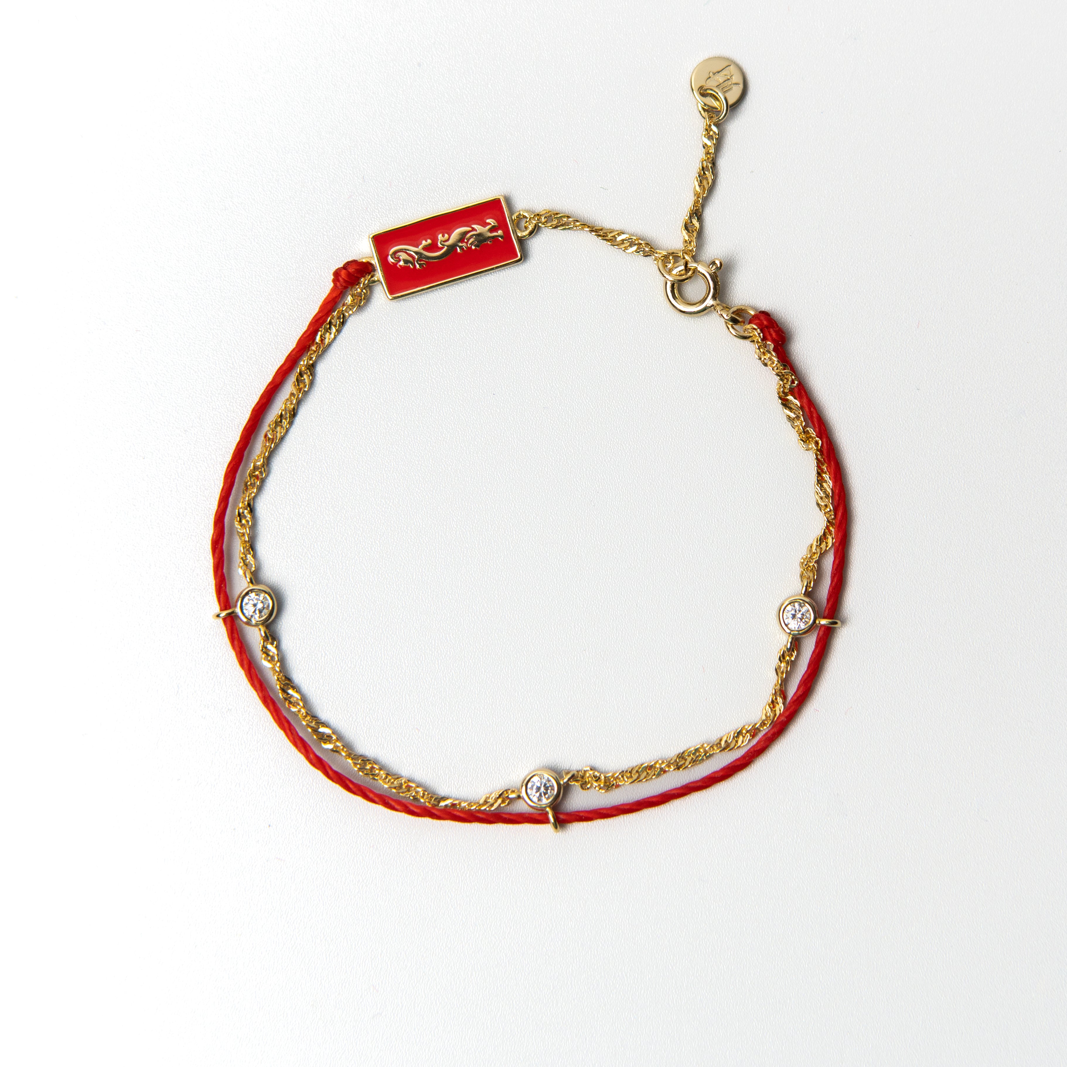 Red Thread Layered Bracelet