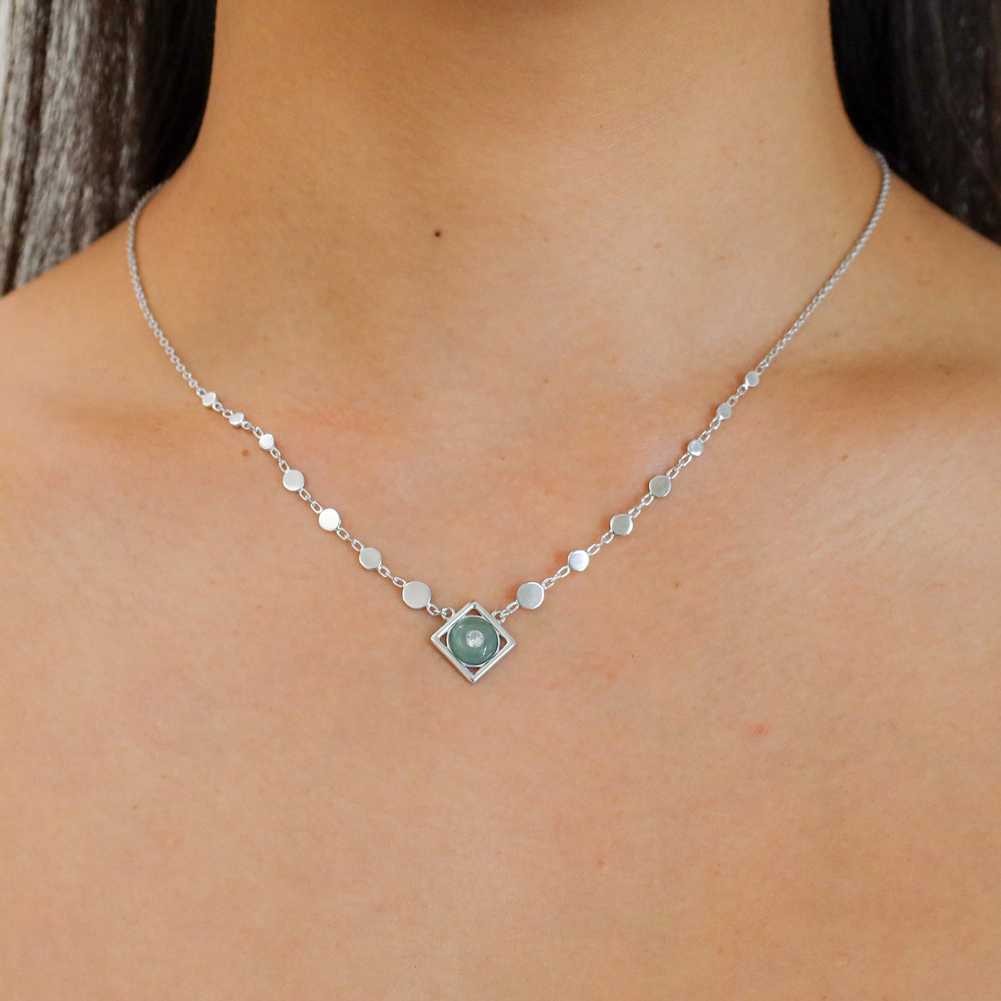 Empress Necklace, white gold statement necklace - Crowned
