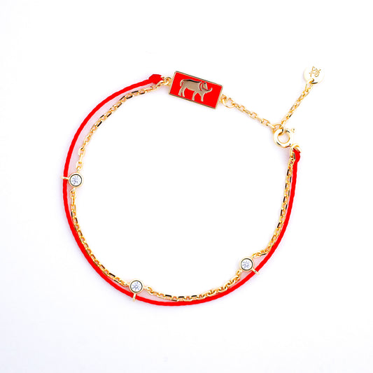 Ox Red String Good Luck Bracelet