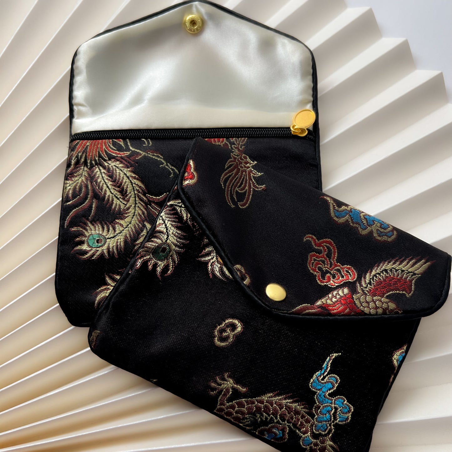 Limited Edition Pocket of Prosperity Pouch (Black Satin)