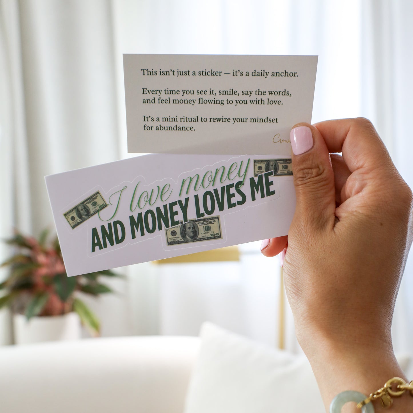 'I Love Money And Money Loves Me' Sticker