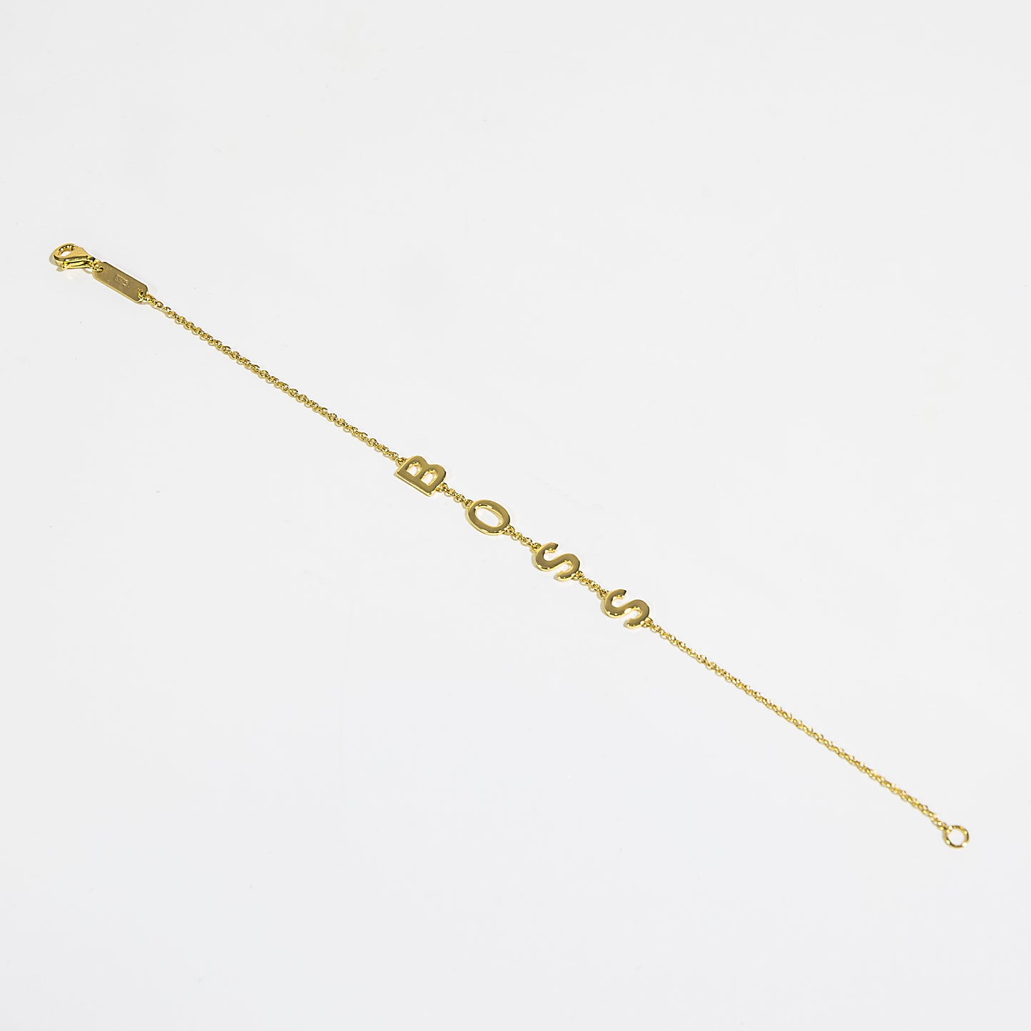 Gold BOSS Chain Bracelet