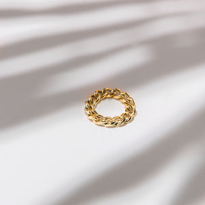Chunky Gold Chain Ring