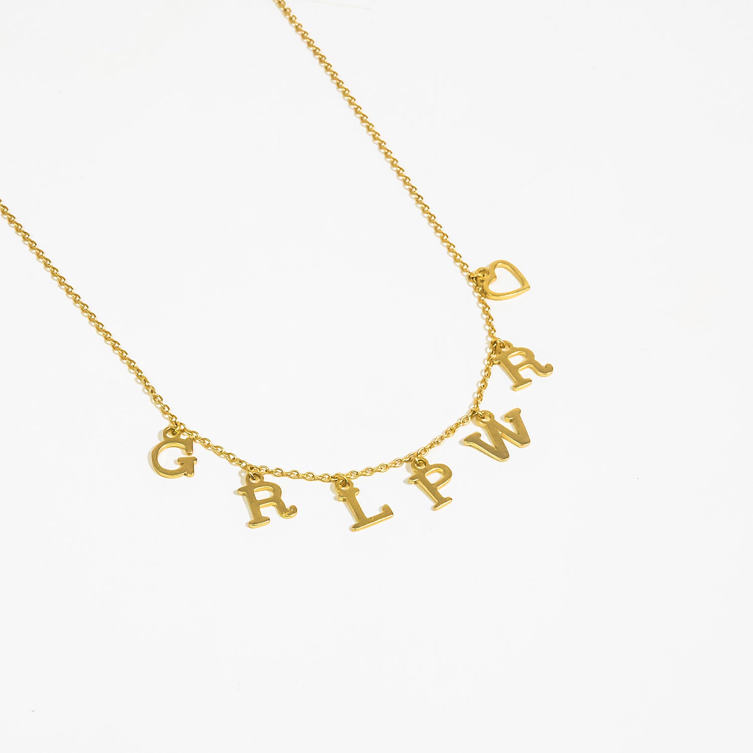 GRLPWR Collection - Gold Necklace, 14k rose gold, 14k gold necklace, Gold Necklace, Fashion, Jewelry, Girl Power, gold plated necklace