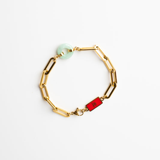Happiness & Wealth Jade Bracelet - Crowned jewelry