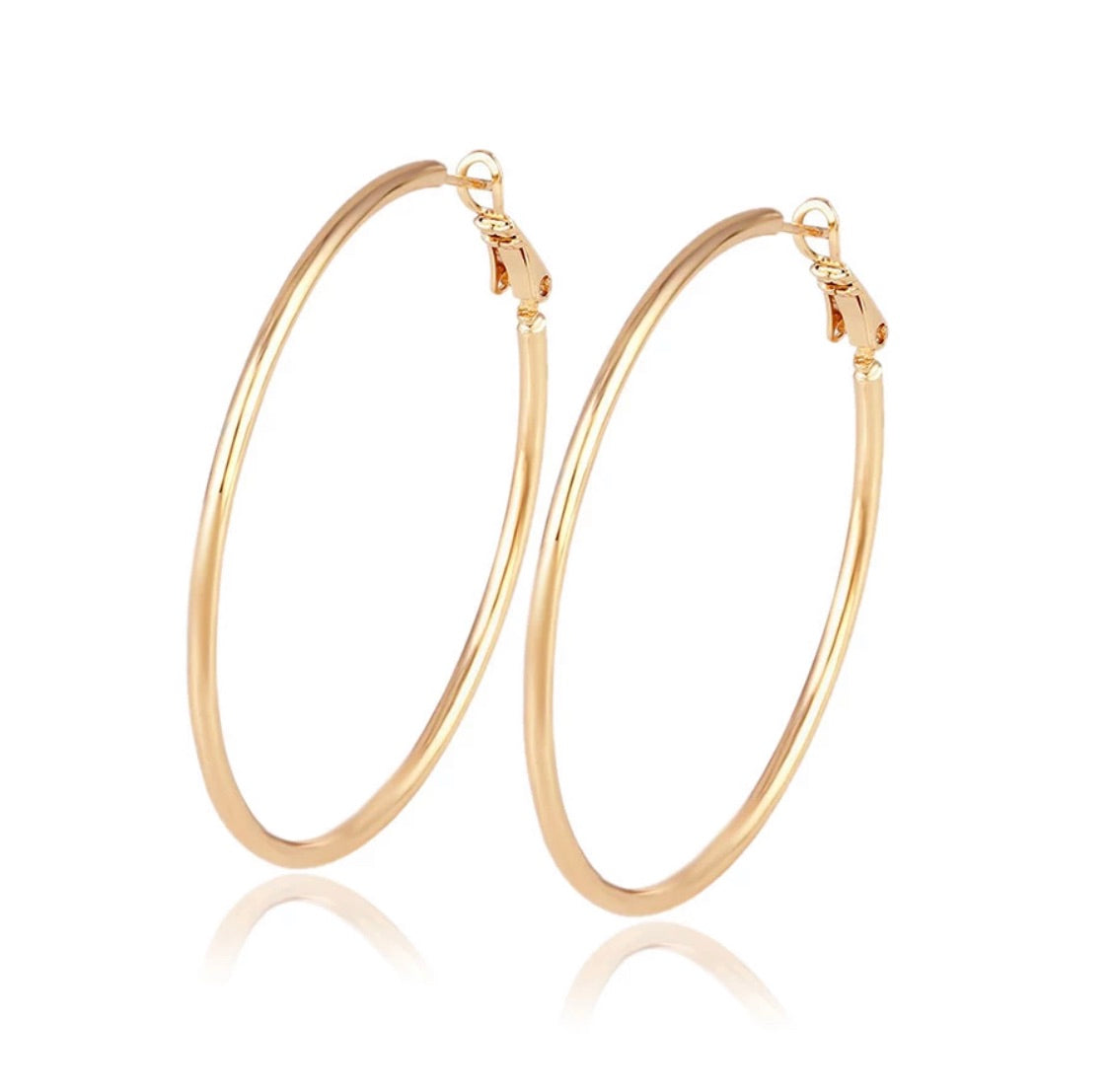 Modern Essentials - Rose Gold Hoops Earrings - Crowned