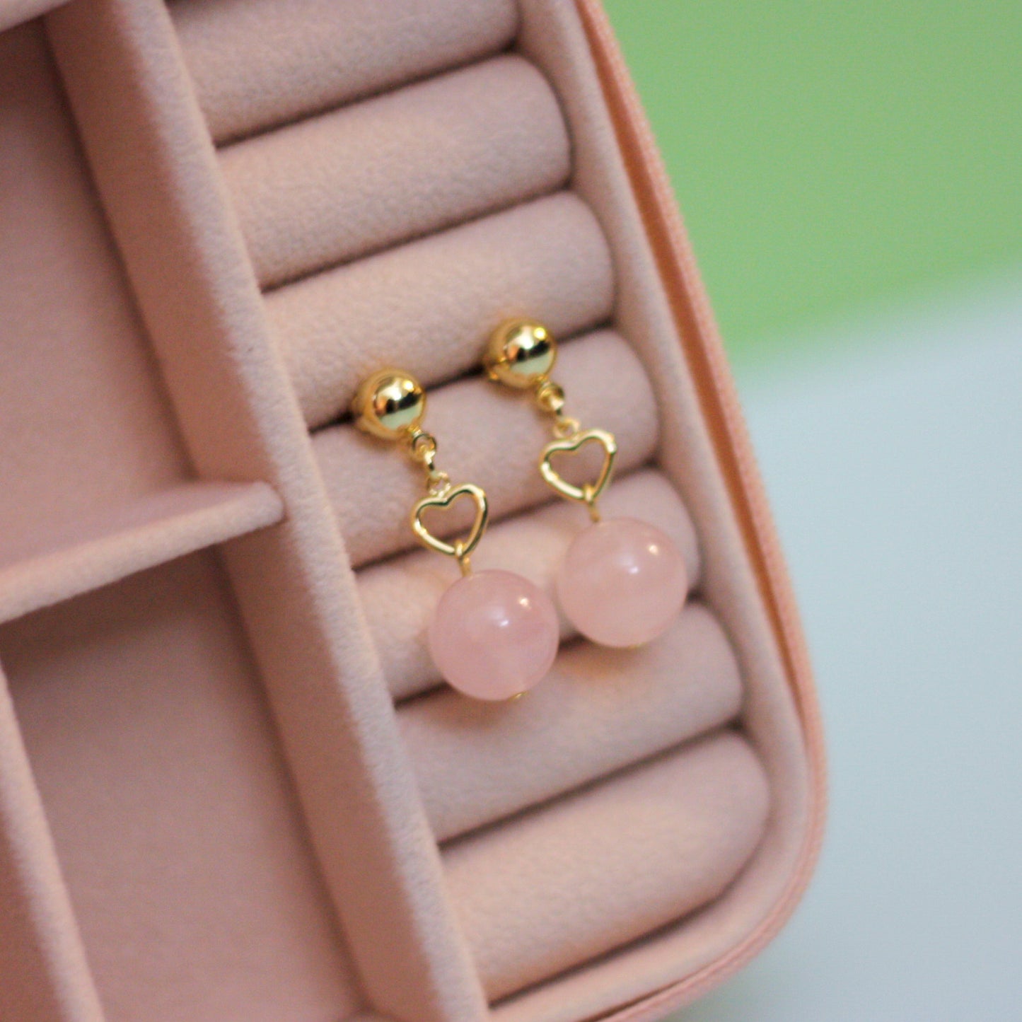 Glow Getter Rose Quartz Earrings